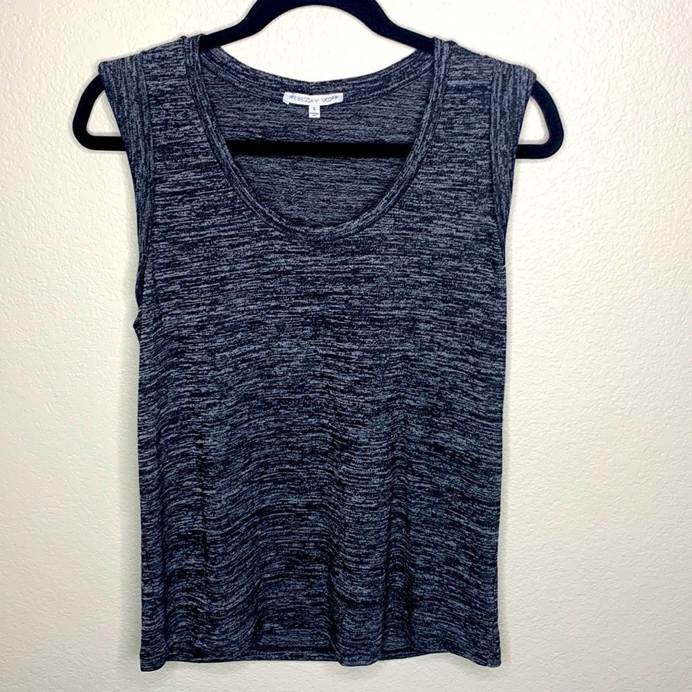 Rebecca Minkoff Sleeveless Top Heathered Gray Small